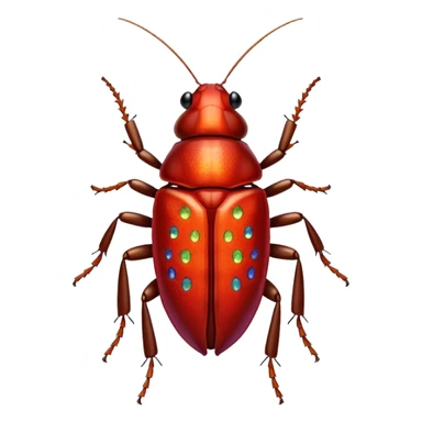 red bedazzled cockroach sticker
