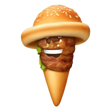 kebab wearing a hat sticker