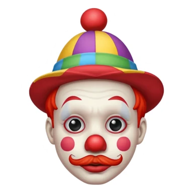 depressed clown sticker