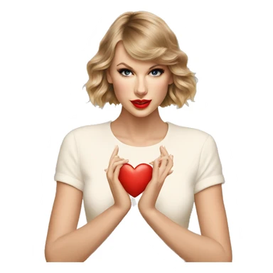 Taylor swift doing a heart with her hand  sticker