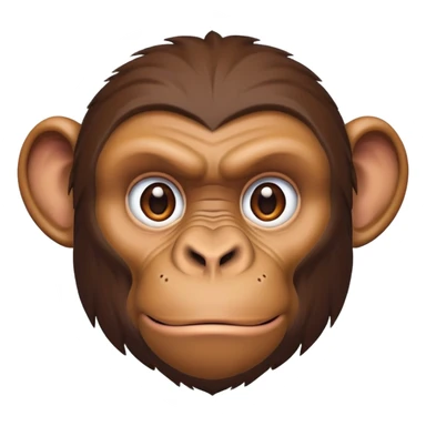 male ape face with masculine features sticker