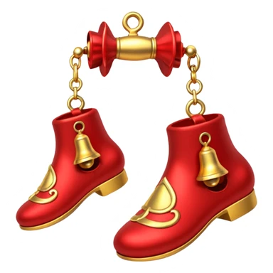 Ghunghroo on feet red and gold small  sticker