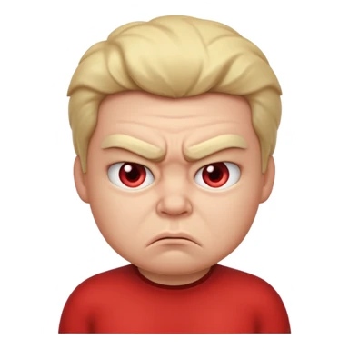 Angry pouty face with puffed up cheeks sticker