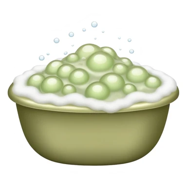 Pale olive bath foam sticker