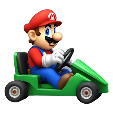super mario sitting in a kart sticker