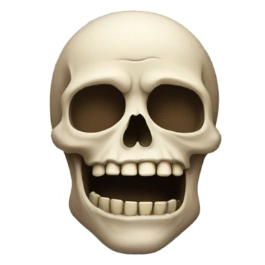 skull emoji says shh sticker