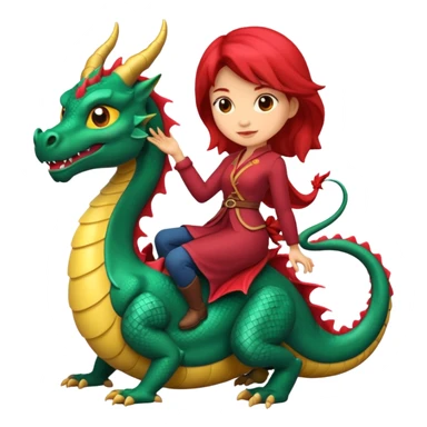woman on the dragon sticker