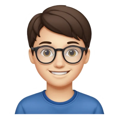 Glasses Wearing Teen sticker