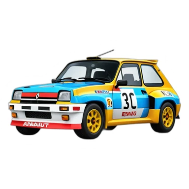 renault 5 turbo rally sticker