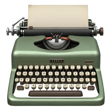 Sage typewriter sticker