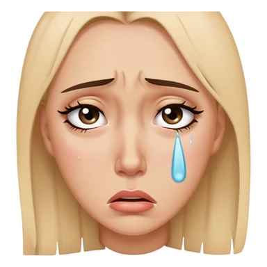 sad crying woman  sticker
