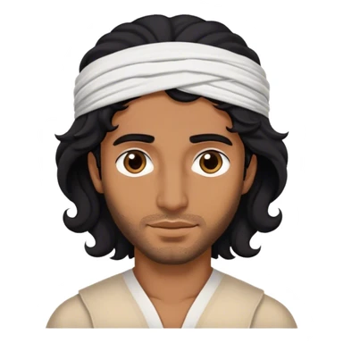 Guy with black wavy hair from Middle East  sticker
