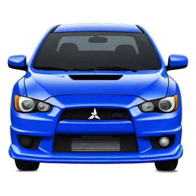 mitsubishi lancer IX evolution  blue  sticker