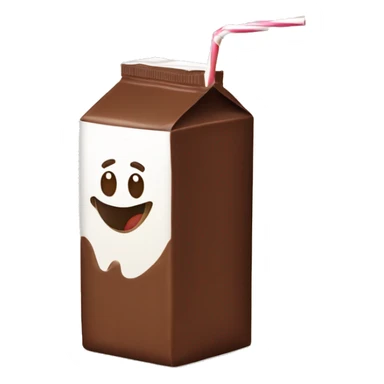 chocolate milk carton with straw sticker