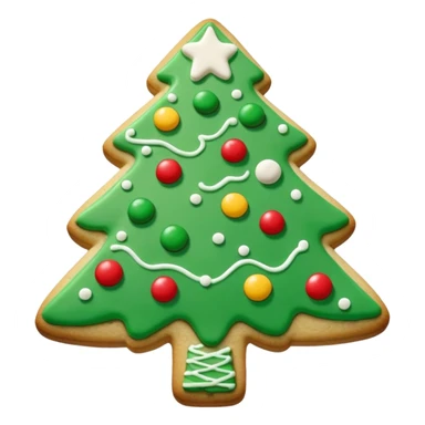 christmas tree cookie sticker