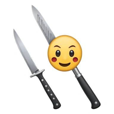 Emoji with knife  sticker
