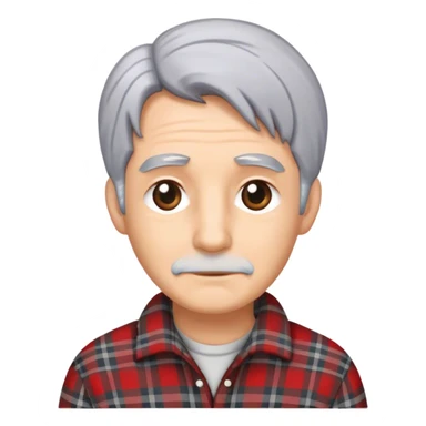 Grey hair plaid sticker