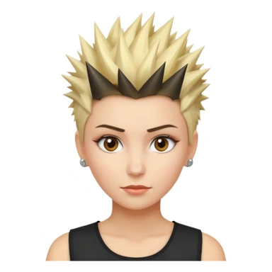 frau freche extreme Kurzhaarfrisur sticker