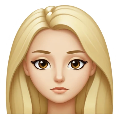 Long blond hair, sharp eyeliner Baddie sticker