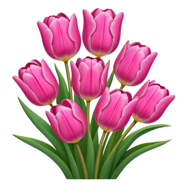 Pink tulip bouquet  sticker