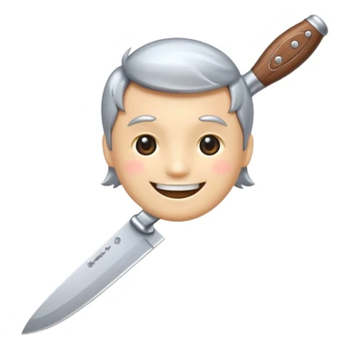 cute knife with face sticker