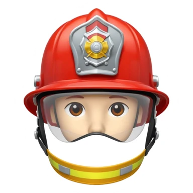 A Firefighter Helmet – red with visor sticker