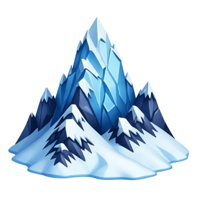 eternal blue winter mountain sticker