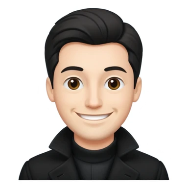 whiteman smile in blackcoat sticker