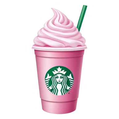 starbucks cup pink drink with cold foam sticker