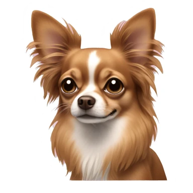 Brown longhair chihuahua sticker
