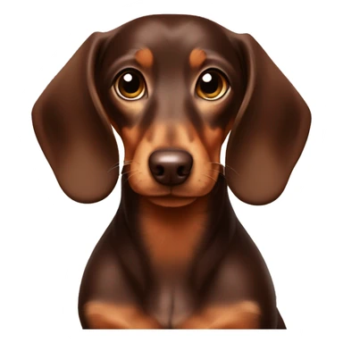 Chocolate brown and tan mini doxie sticker