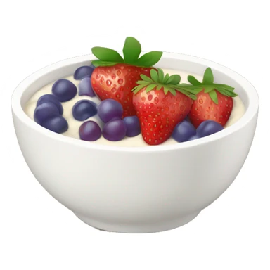 fruit yogurt bowl with strawberries and grapes sticker