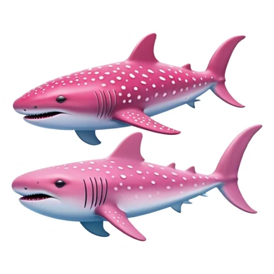 pink whale sharks sticker