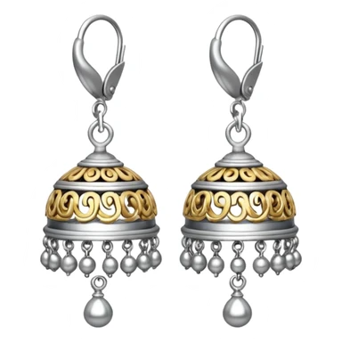 Small Silver jumka emoji for copy paste sticker