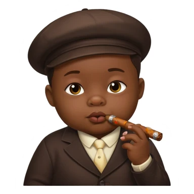 Fat black baby smoking a cigar sticker