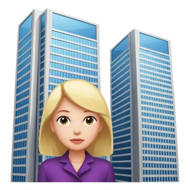 a giantess peeking out from behind a skyscraper to the viewer sticker
