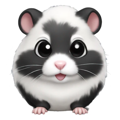 Black heart hamster sticker