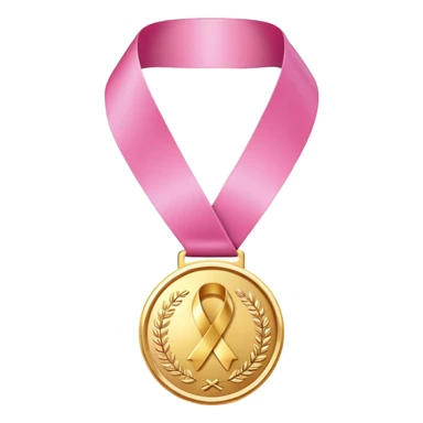 Gold medal with pink elements sticker