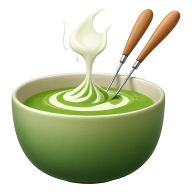 whisk with bowl of matcha sticker