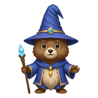 wizard bear sticker