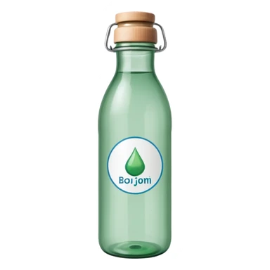 Borjomi water bottle emoji with label sticker