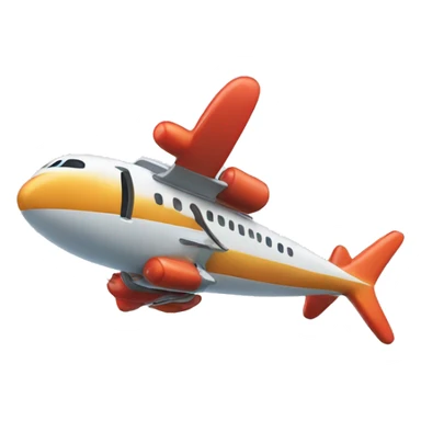 fish merging into an airplane sticker