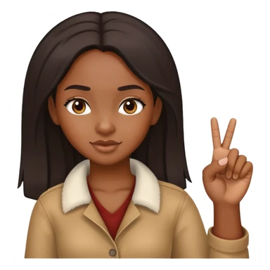 Black girl holding up middle finger  sticker