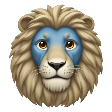  lion in blue color  sticker
