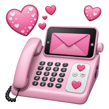 mix light pink dark pink and white girly voicemail sticker