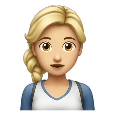 Fille entrain de regarder son téléphone sticker