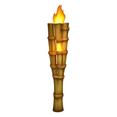 A bamboo tiki torch sticker