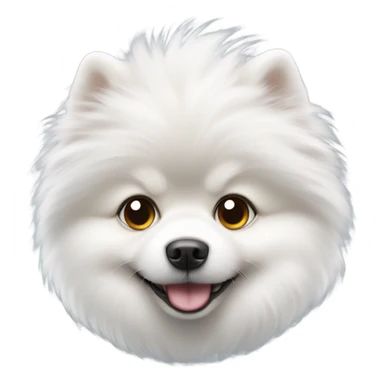 white pomeranian sticker