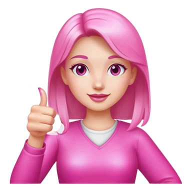 Thumbs up girly nails sticker