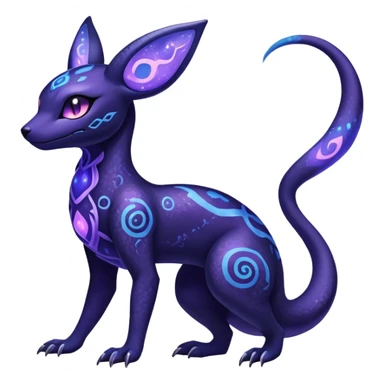 Nebulae Salandit-Umbreon-Fakémon-hybrid-creature (full body)  sticker